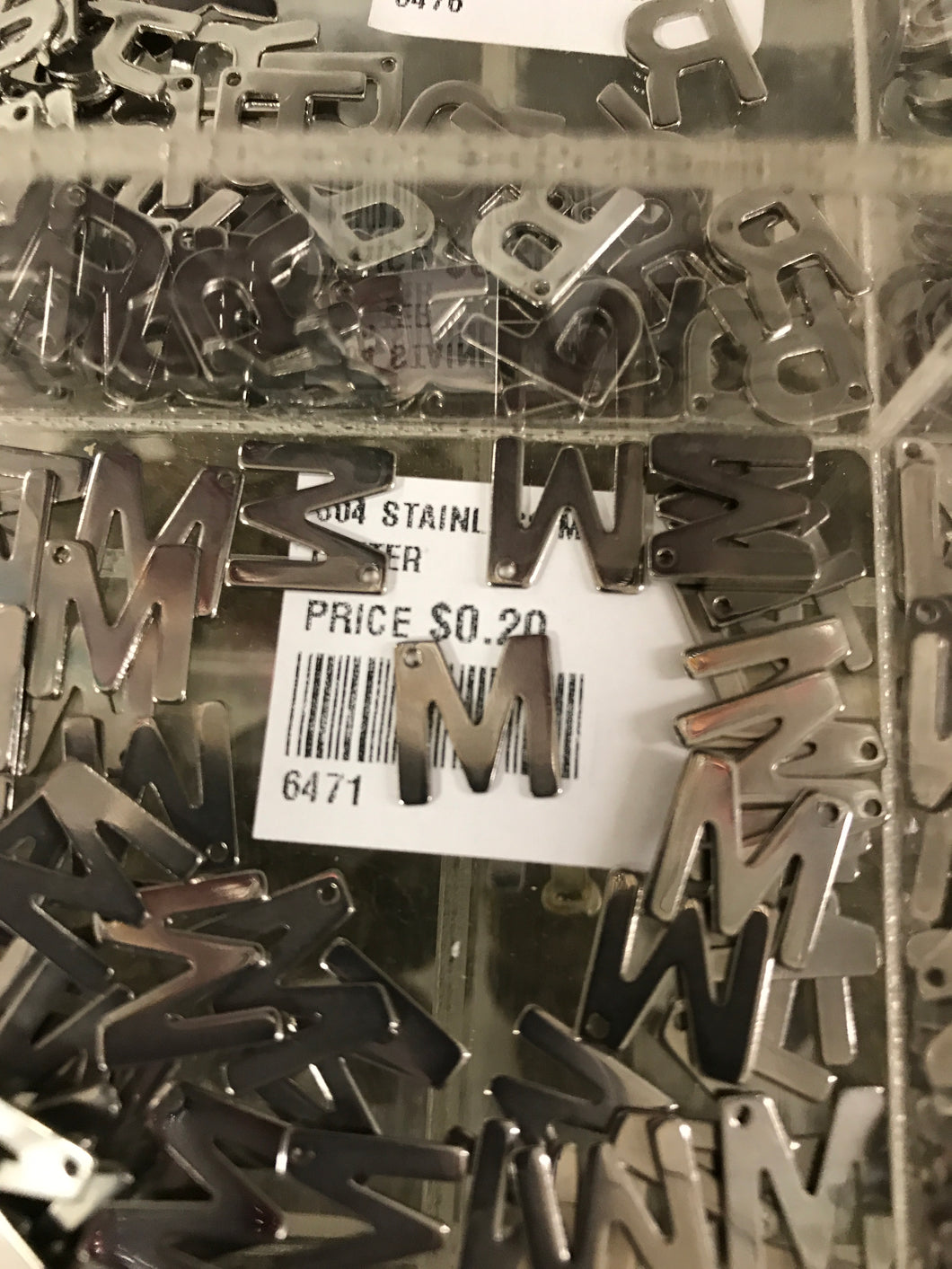 304 STAINLESS LETTER 'M'