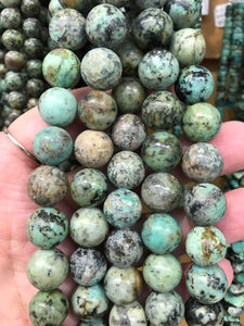 African Turquoise Round Beads