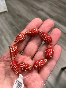 ACRYLIC RED TEARDROP