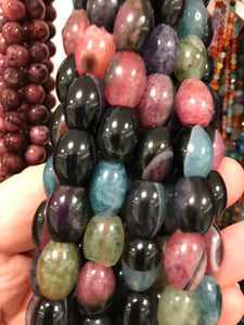 AGATE BARREL BEADS