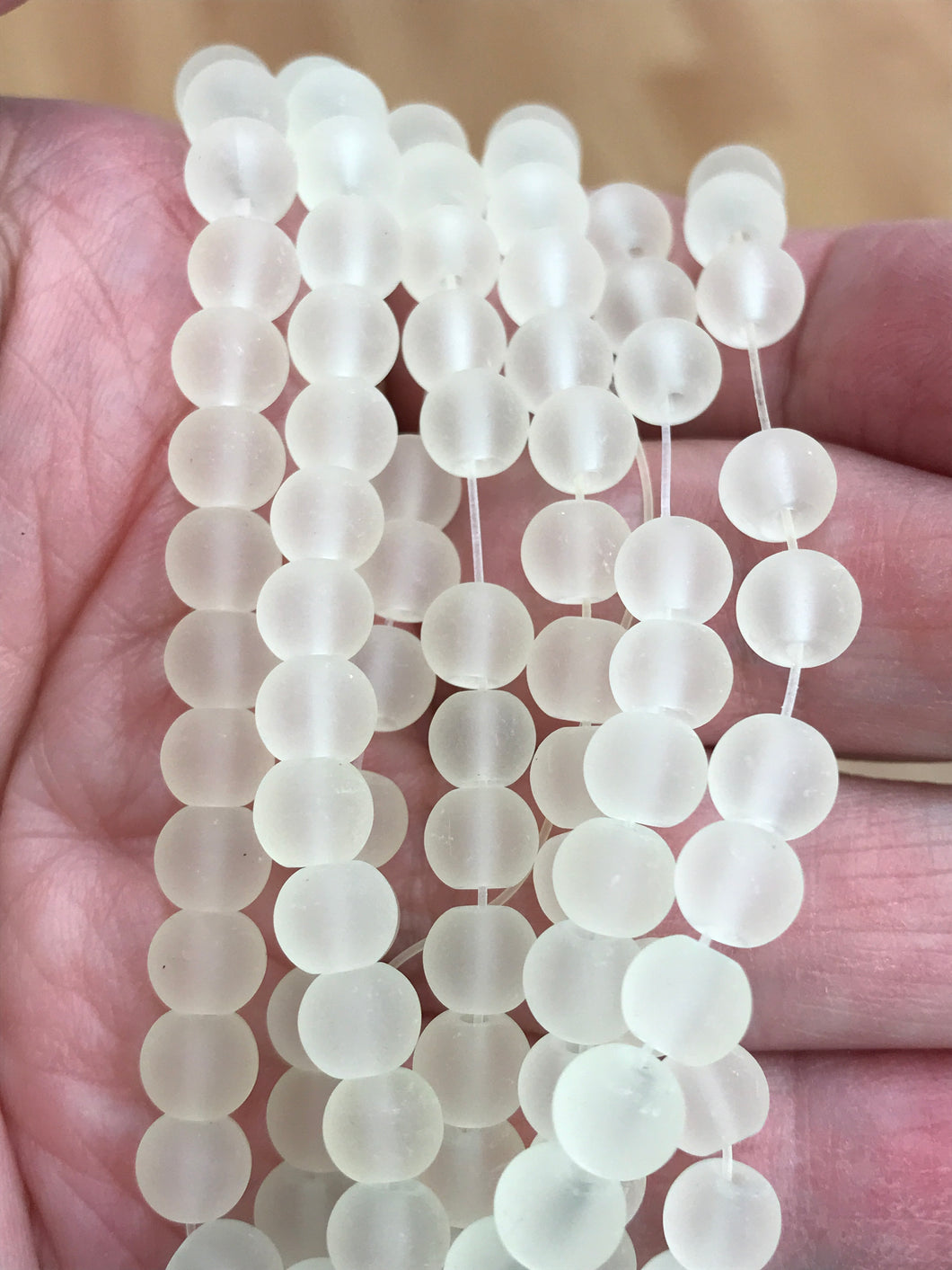 FROSTED GLASS BEAD 6MM