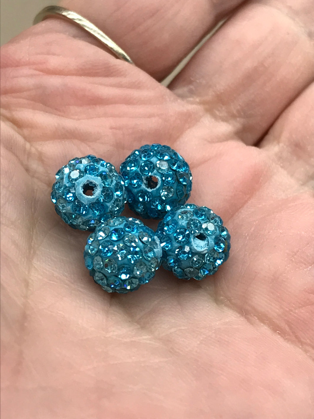 POLYMER CLAY RHINESTONE BEAD 10MM