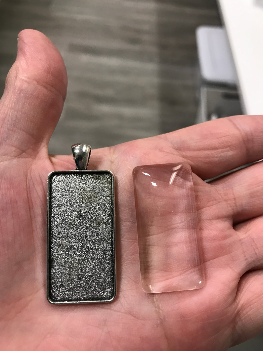 CABOCHON GLASS/SETTING