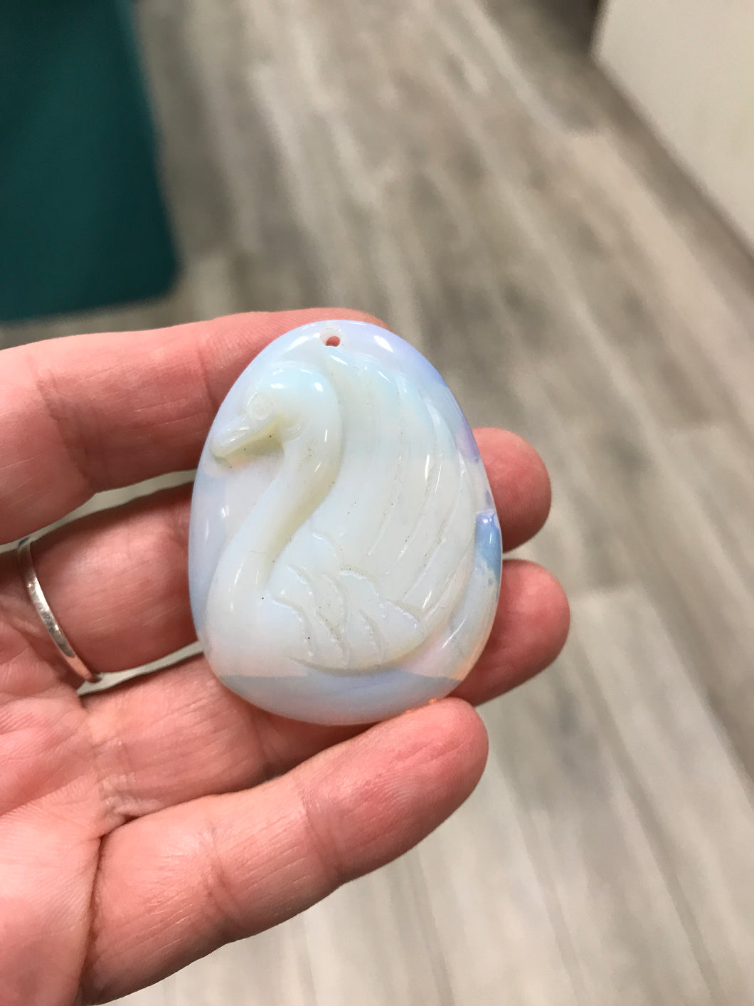 OPALITE SWAN PENDANT