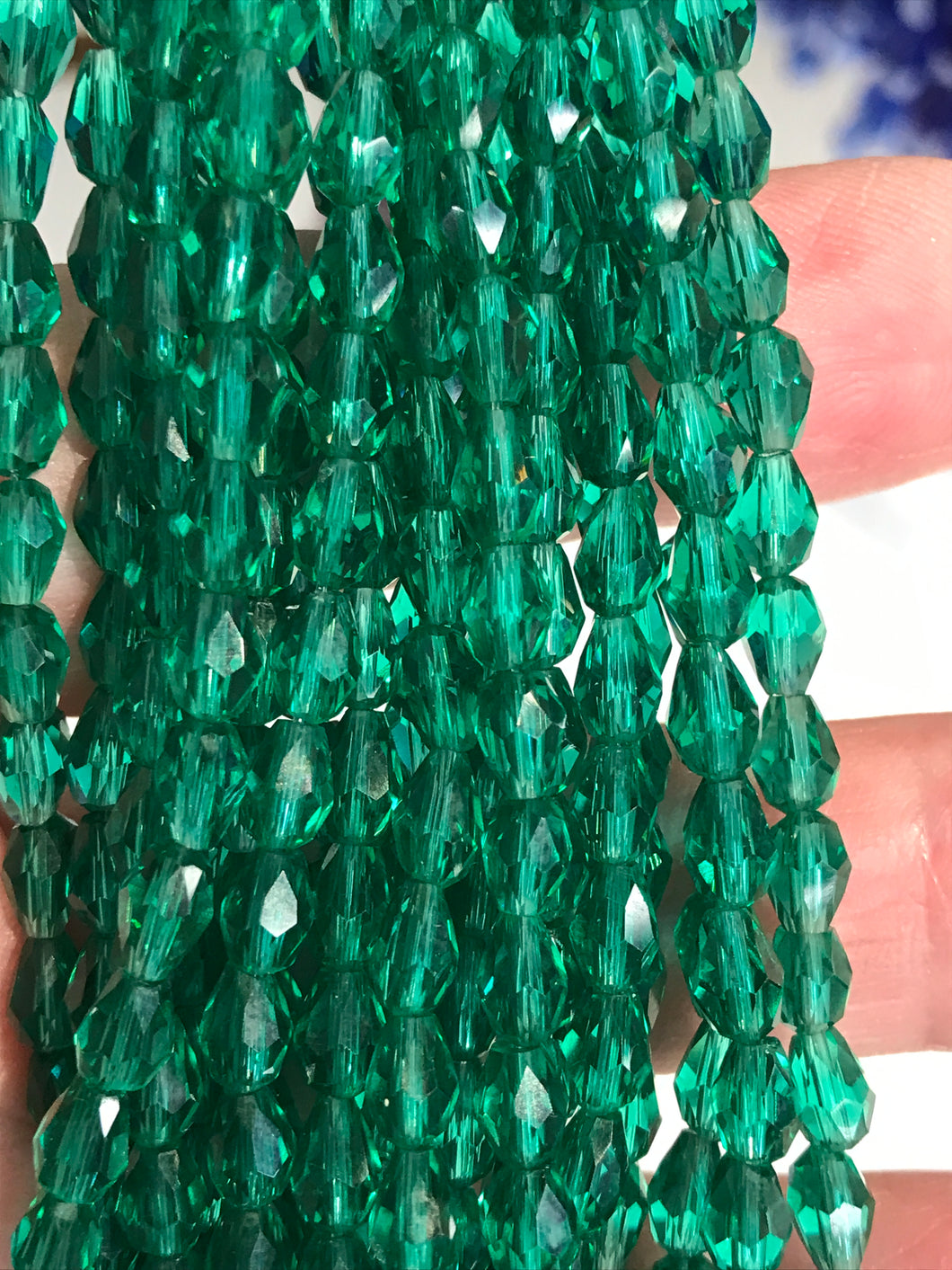 CRYSTAL FACETED DROP 6X4MM