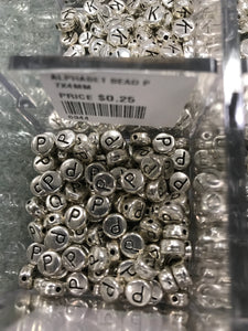 ALPHABET BEAD 'P'