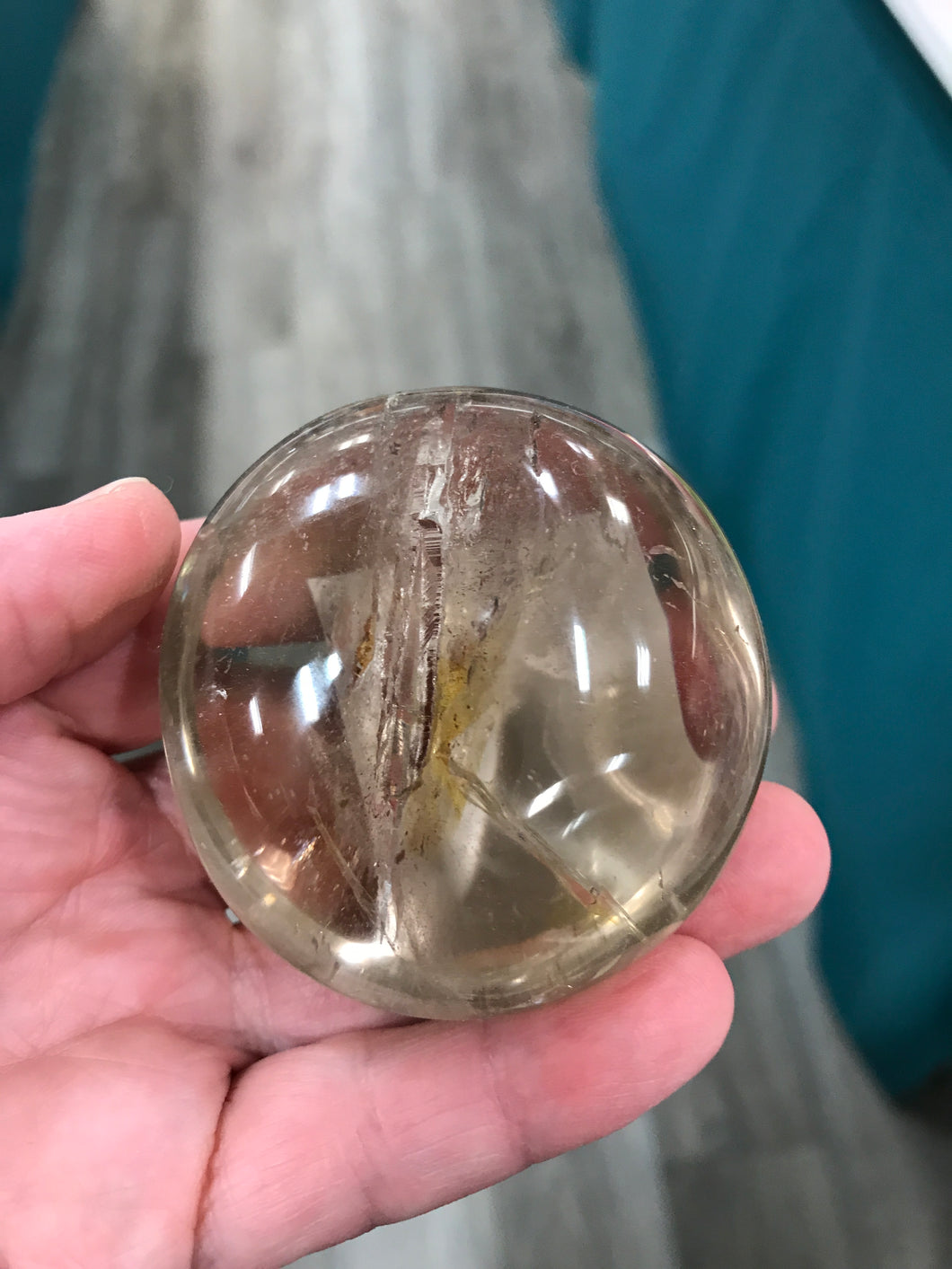 SMOKY QUARTZ GALLET/PALM STONE