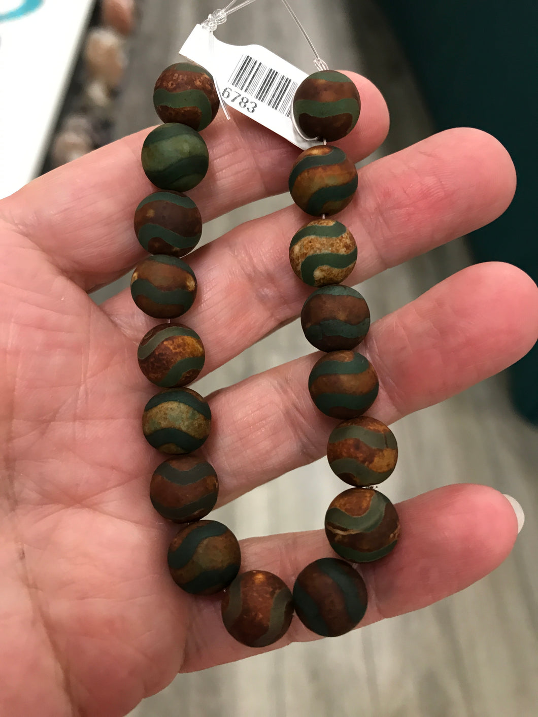 AGATE DZI BEAD 10MM