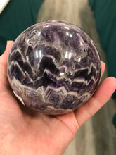 Load image into Gallery viewer, AMETHYST CHEVRON SPHERE
