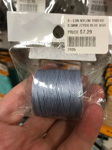 S-LON NYLON THREAD 0.5MM 77YDS BLUE MORNING