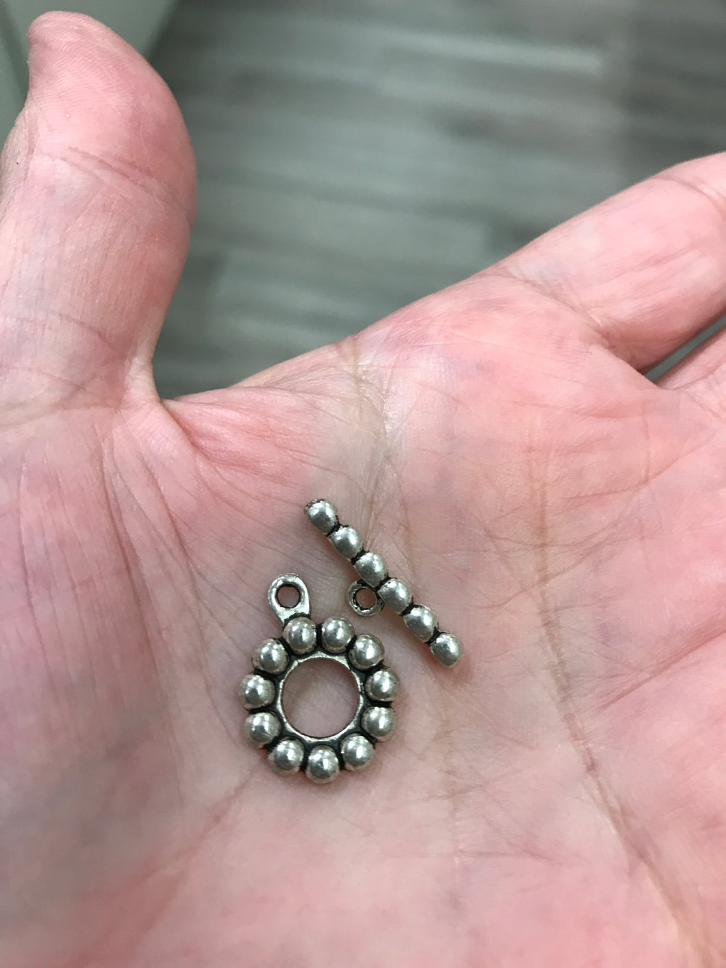 TOGGLE CLASP ANTIQUE SILVER