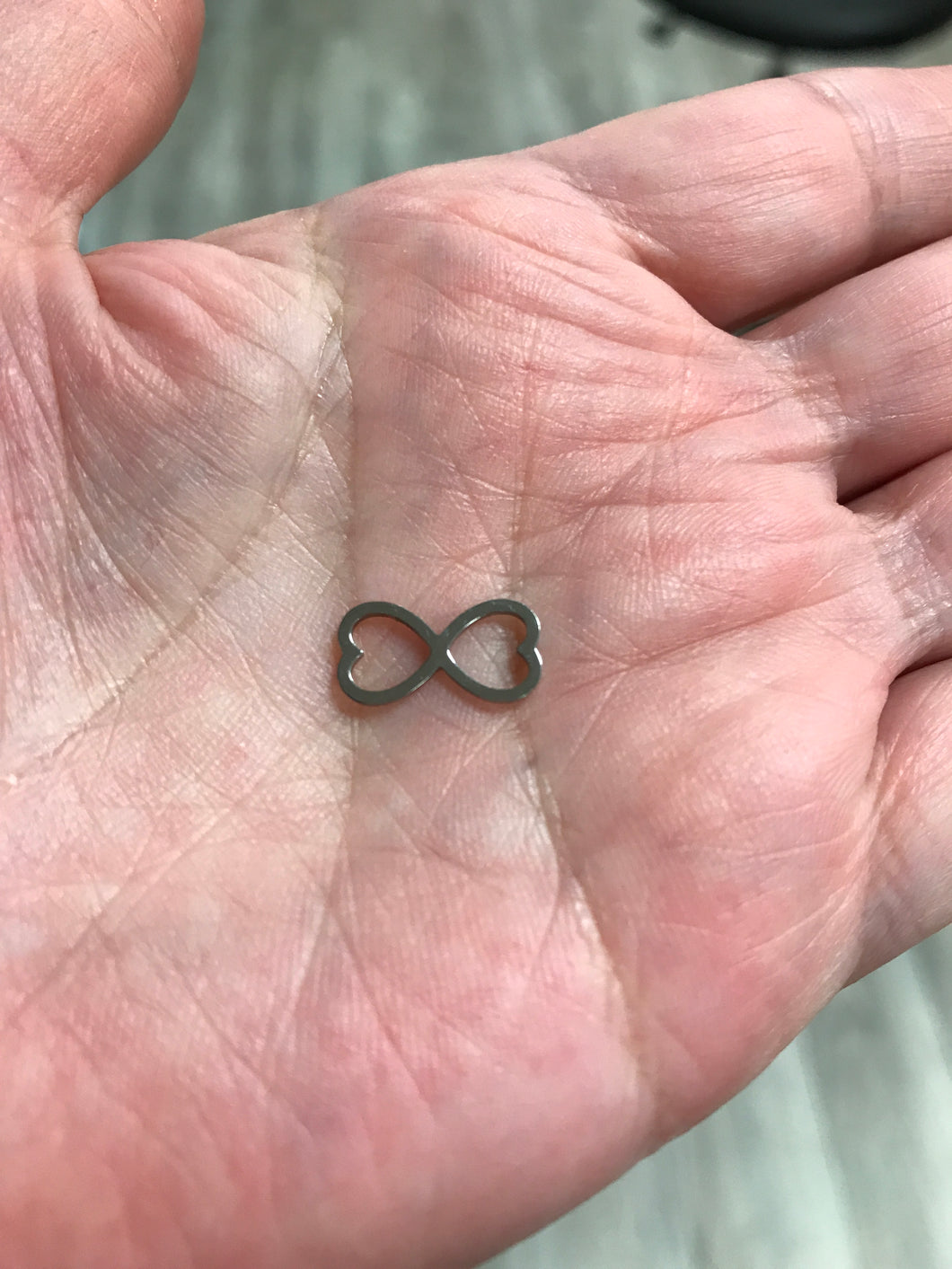 304 STAINLESS DOUBLE HEART CHARM