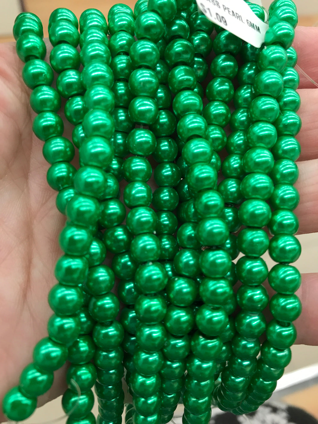 GLASS PEARL 6MM