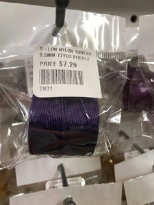 S-LON NYLON THREAD 0.5MM 77YDS PURPLE