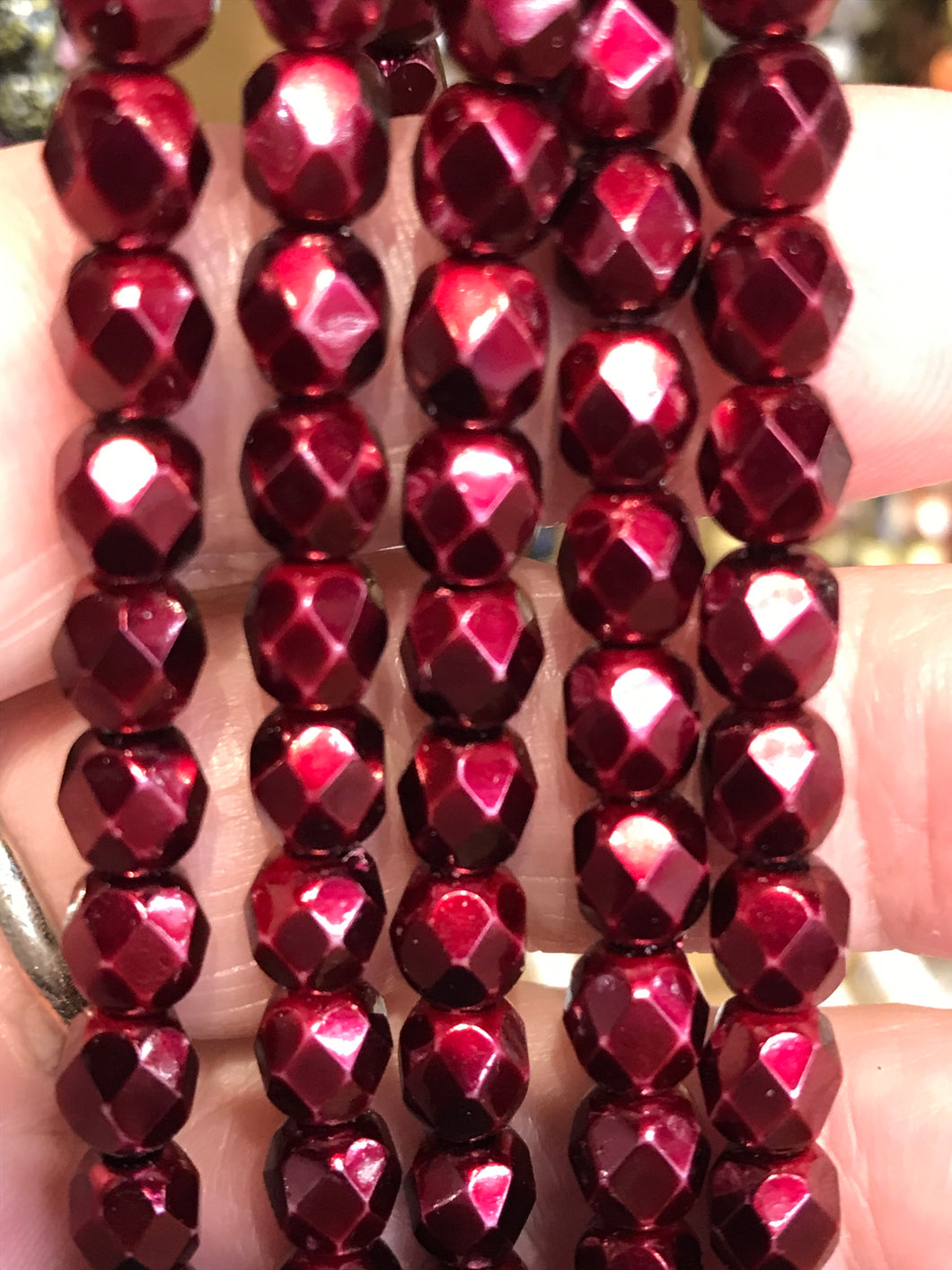 CZECH FIRE POLISHED CRYSTAL 6MM