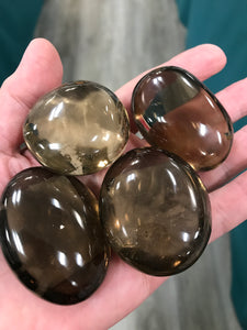 SMOKY QUARTZ GALLET/PALM STONE