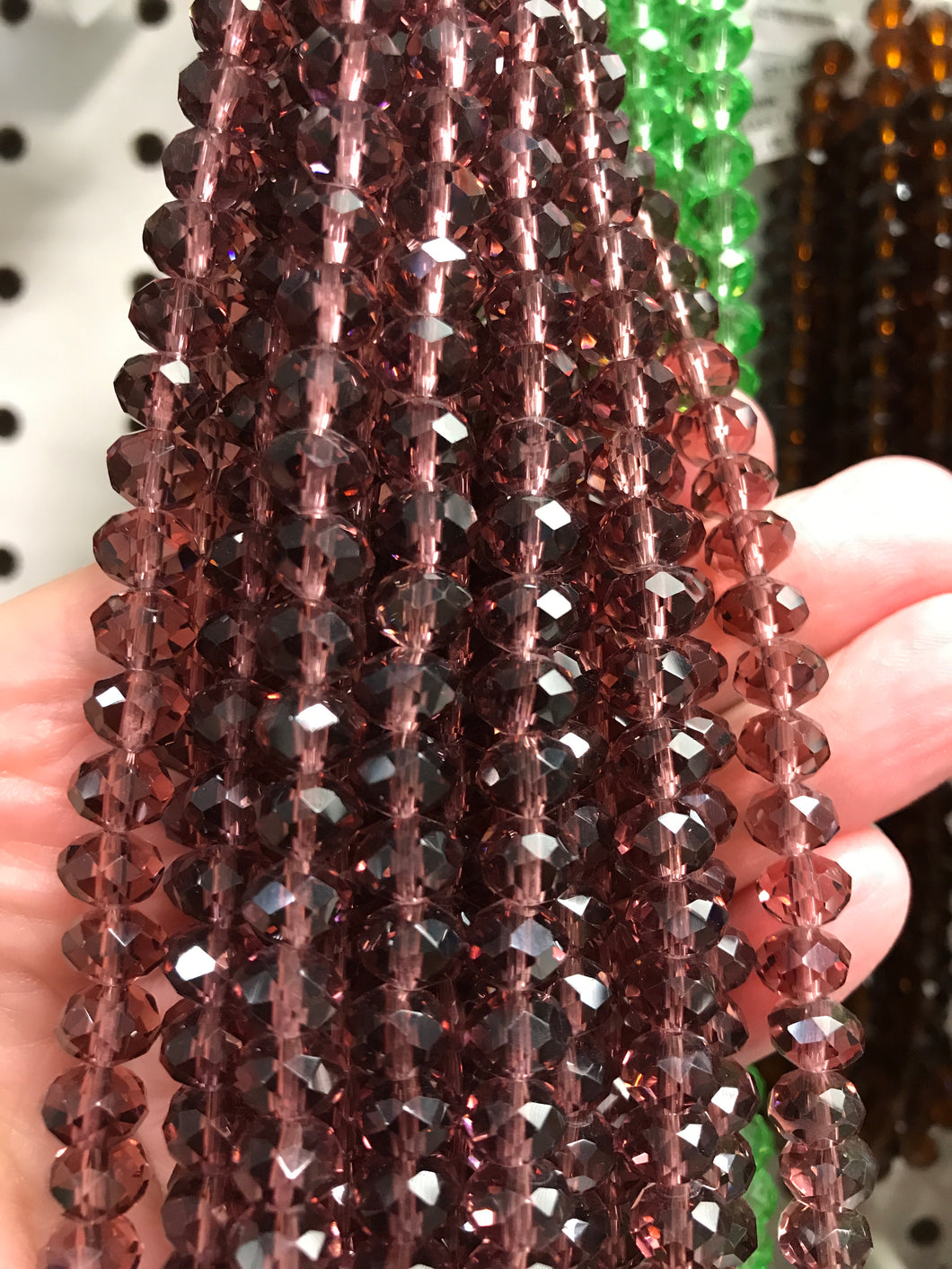GLASS FACETED 8X6MM RONDELLE
