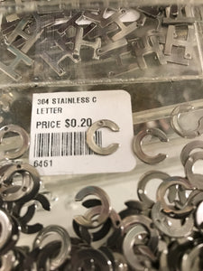 304 STAINLESS LETTER 'C'