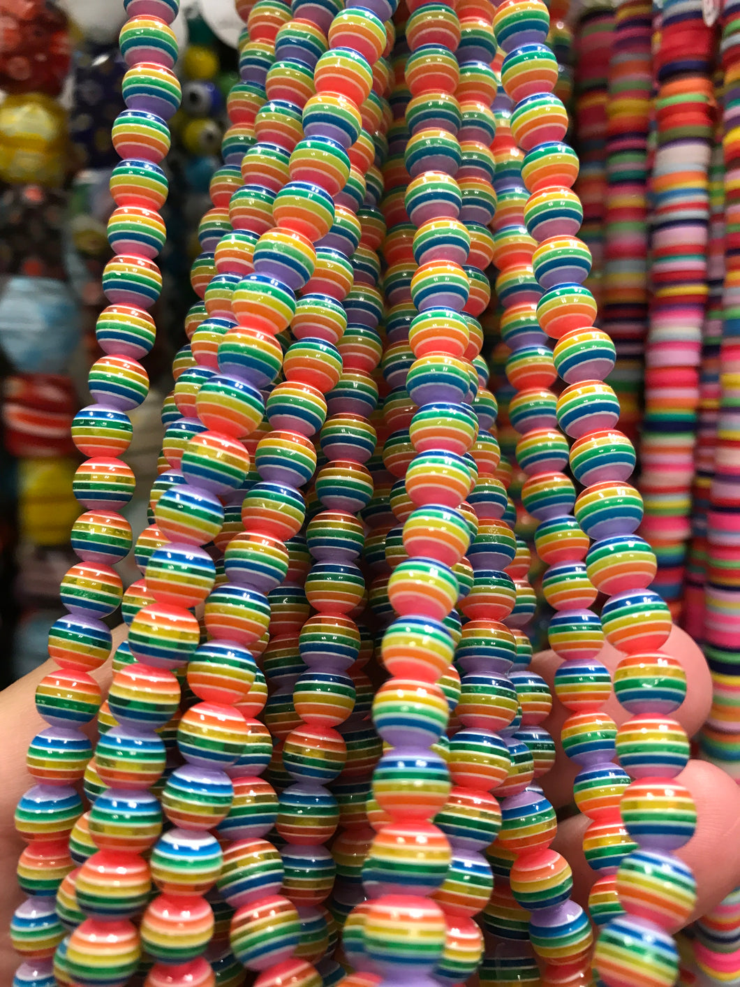 RESIN BEAD STRIPED