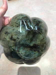 LABRADORITE BOWL LARGE FLOWER