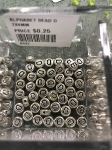 ALPHABET BEAD 'D'