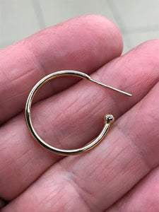 BRASS HALF HOOP EARRING