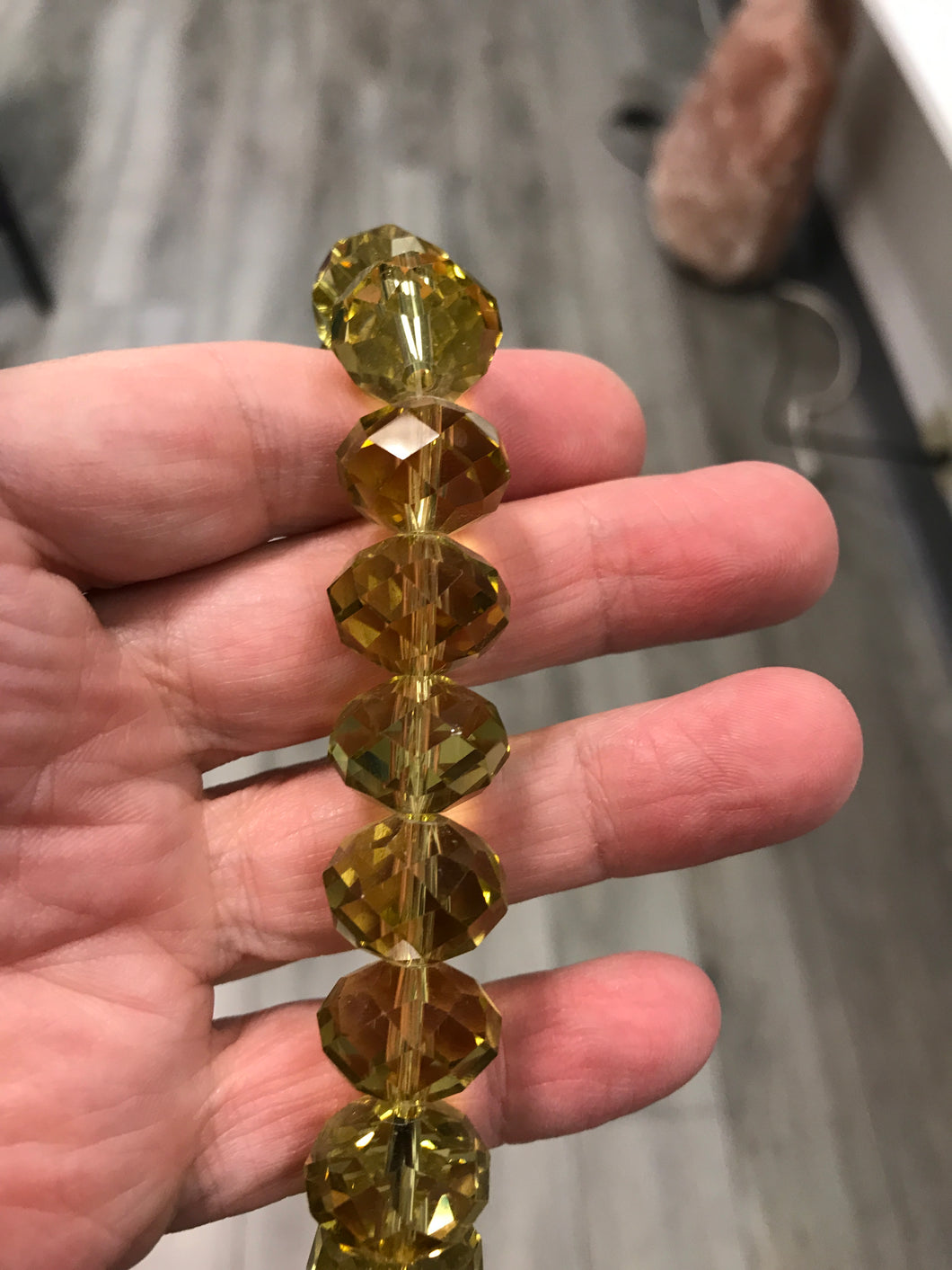 GLASS RONDELLE 16X12MM
