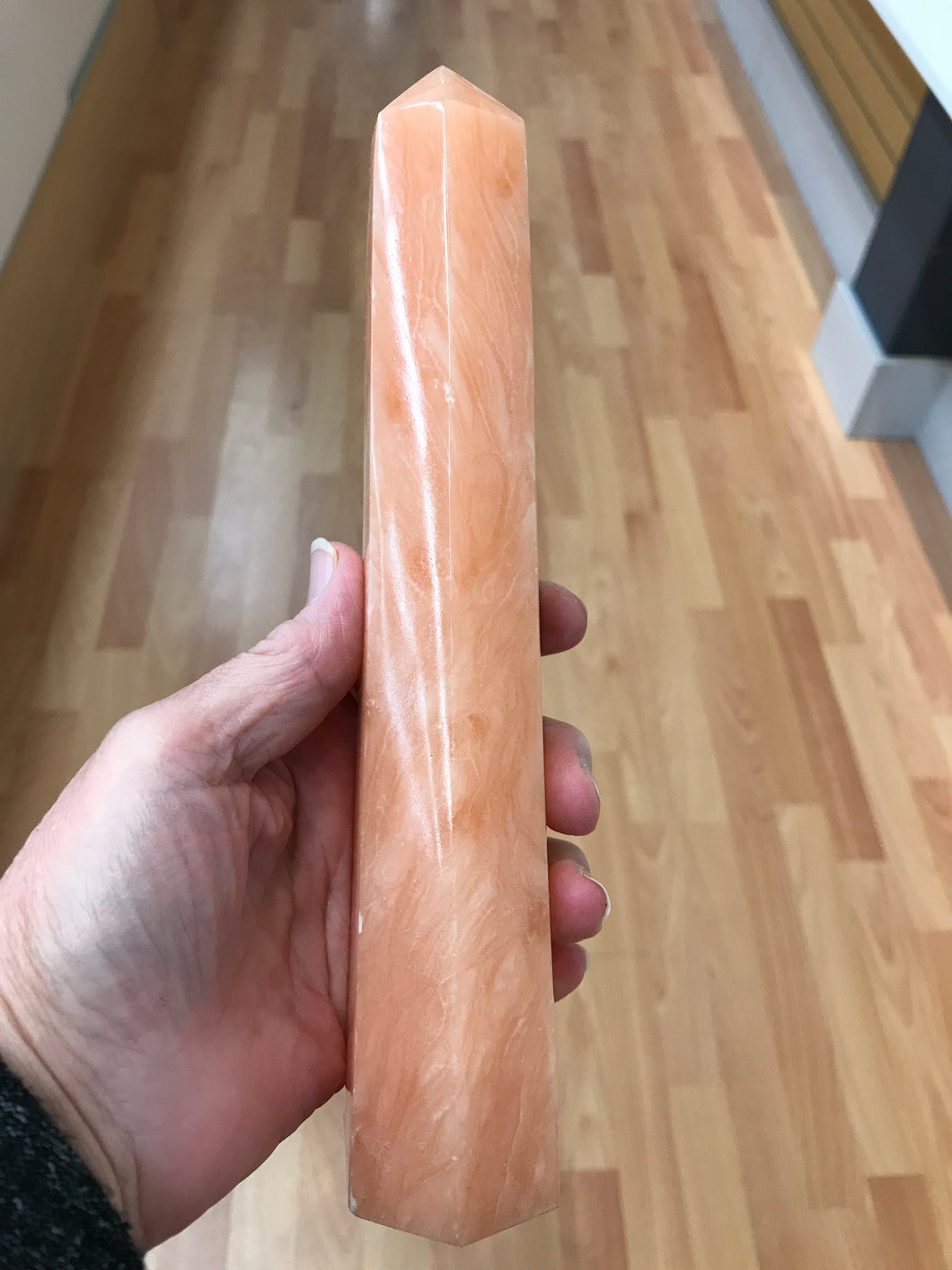 ORANGE TWIST CALCITE TOWER POINT