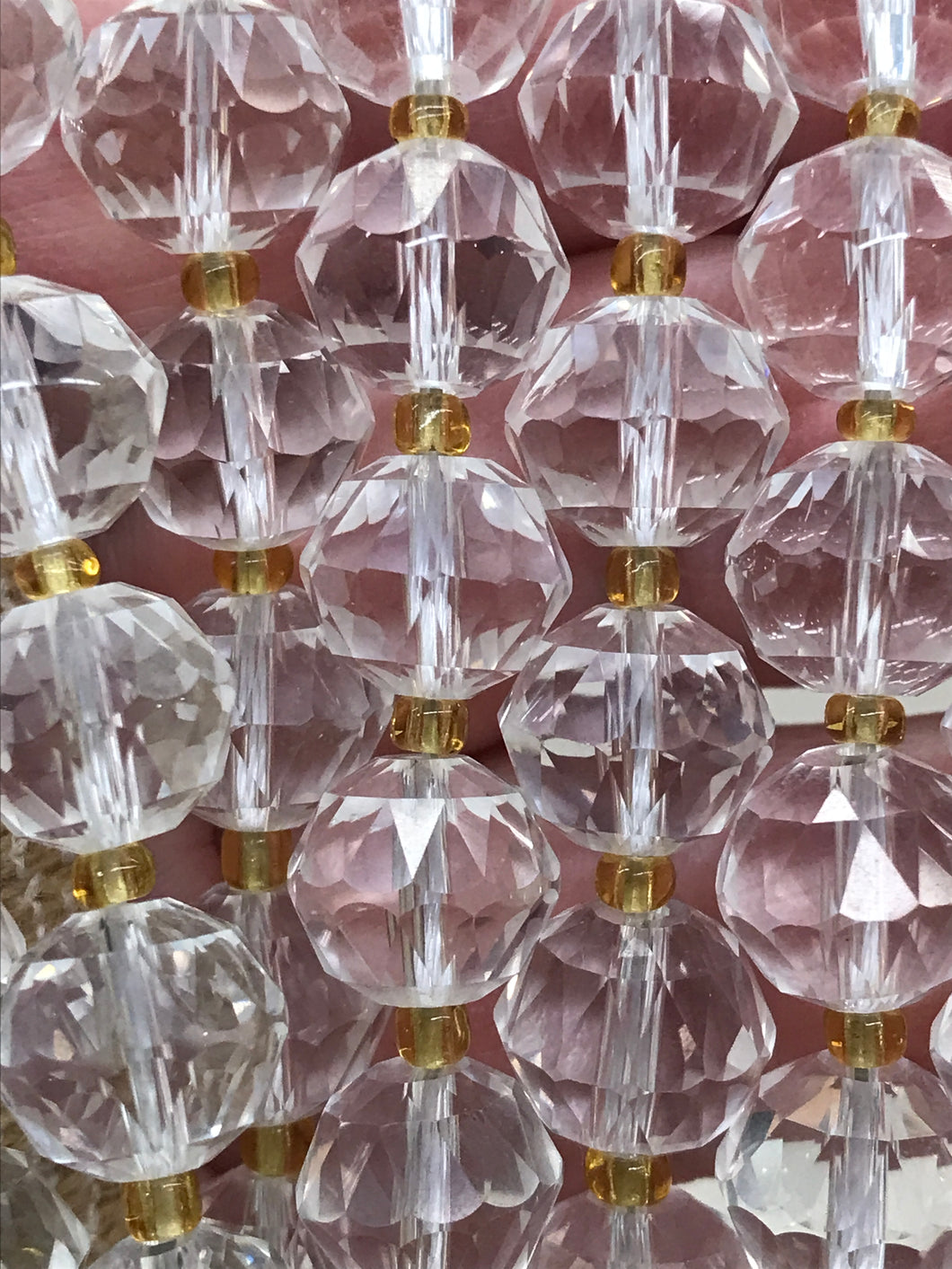 CLEAR QUARTZ FACETED 9X10MM