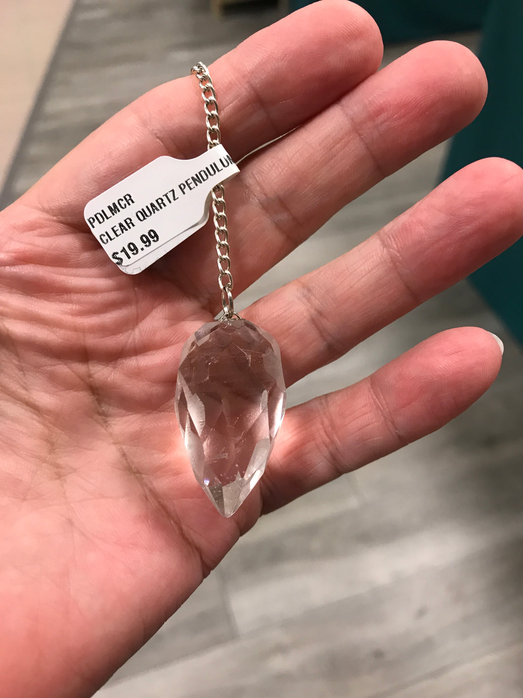 CLEAR QUARTZ PENDULUM