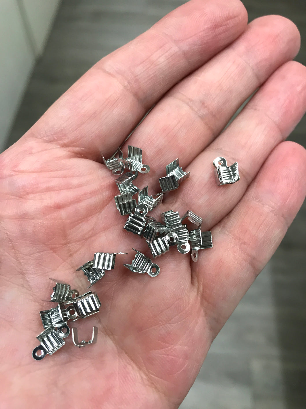 FOLDING CRIMP END 7X5X4MM 100PCS