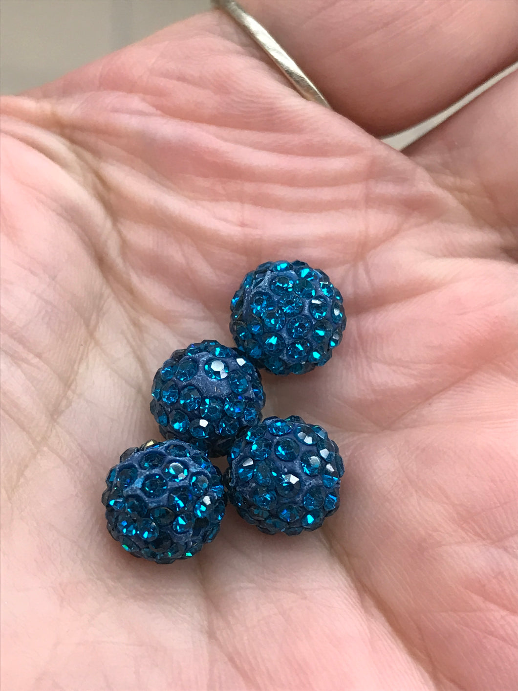 POLYMER CLAY RHINESTONE BEAD 10MM