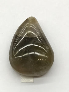 GREEN AMETHYST CABOCHON DROP 30X21MM