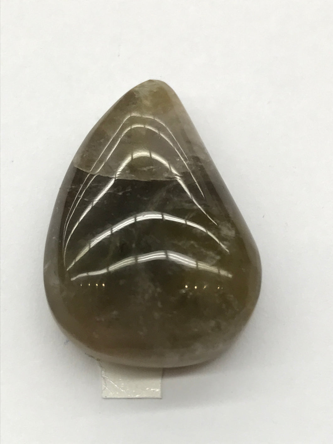 GREEN AMETHYST CABOCHON DROP 30X21MM