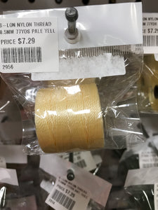 S-LON NYLON THREAD 0.5MM 77YDS PALE YELLOW