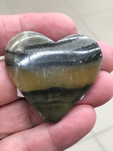 BLUE ONYX HEART CABOCHON