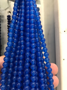 MALAYSIA JADE 6MM ROYAL BLUE