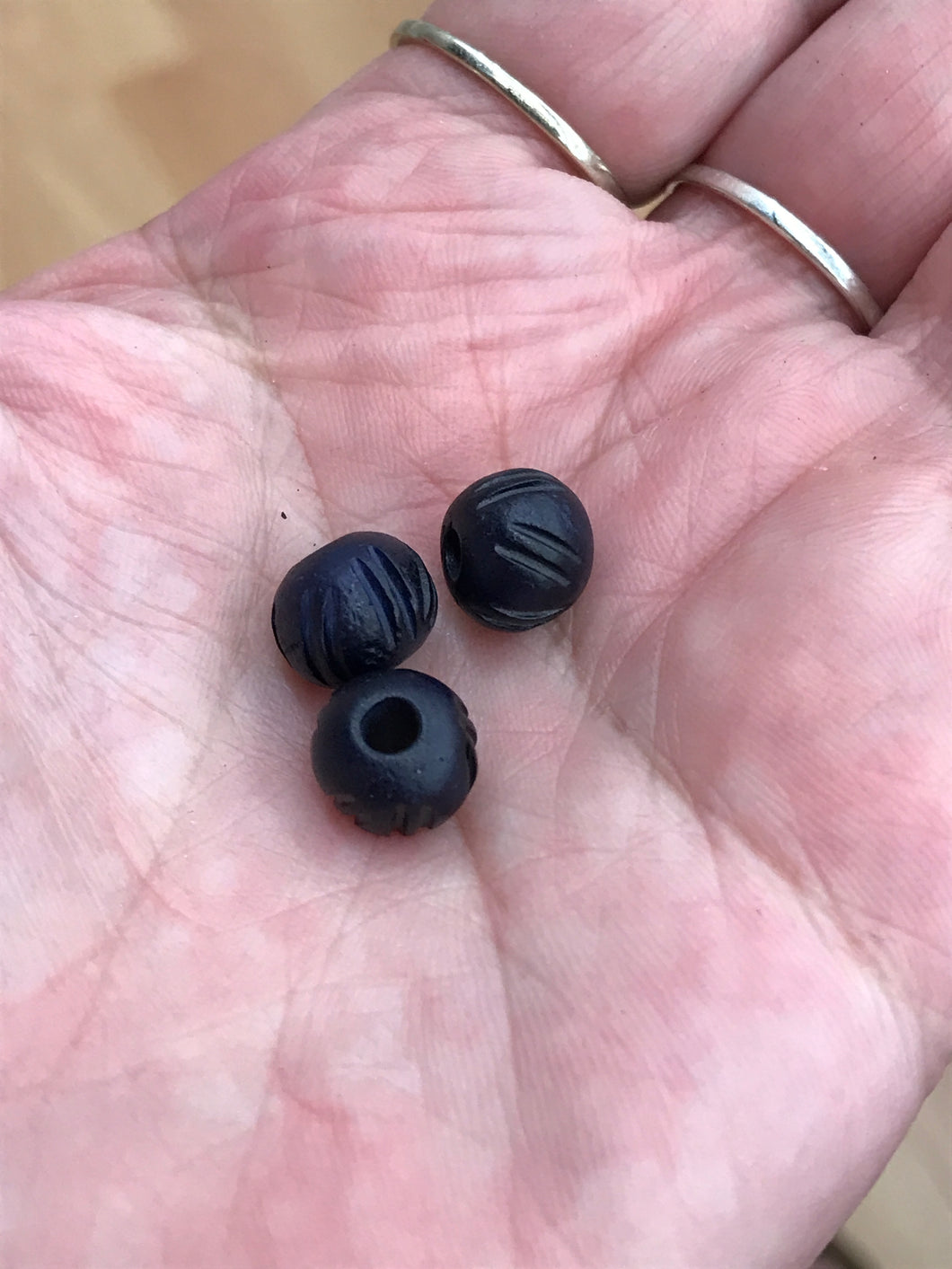CARVED BONE BEADS
