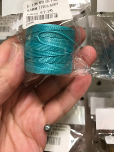 S-LON NYLON THREAD 0.5MM 77YDS AQUA