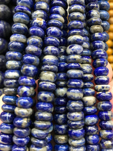 LAPIS LAZULI RONDELLE 6X3-4MM