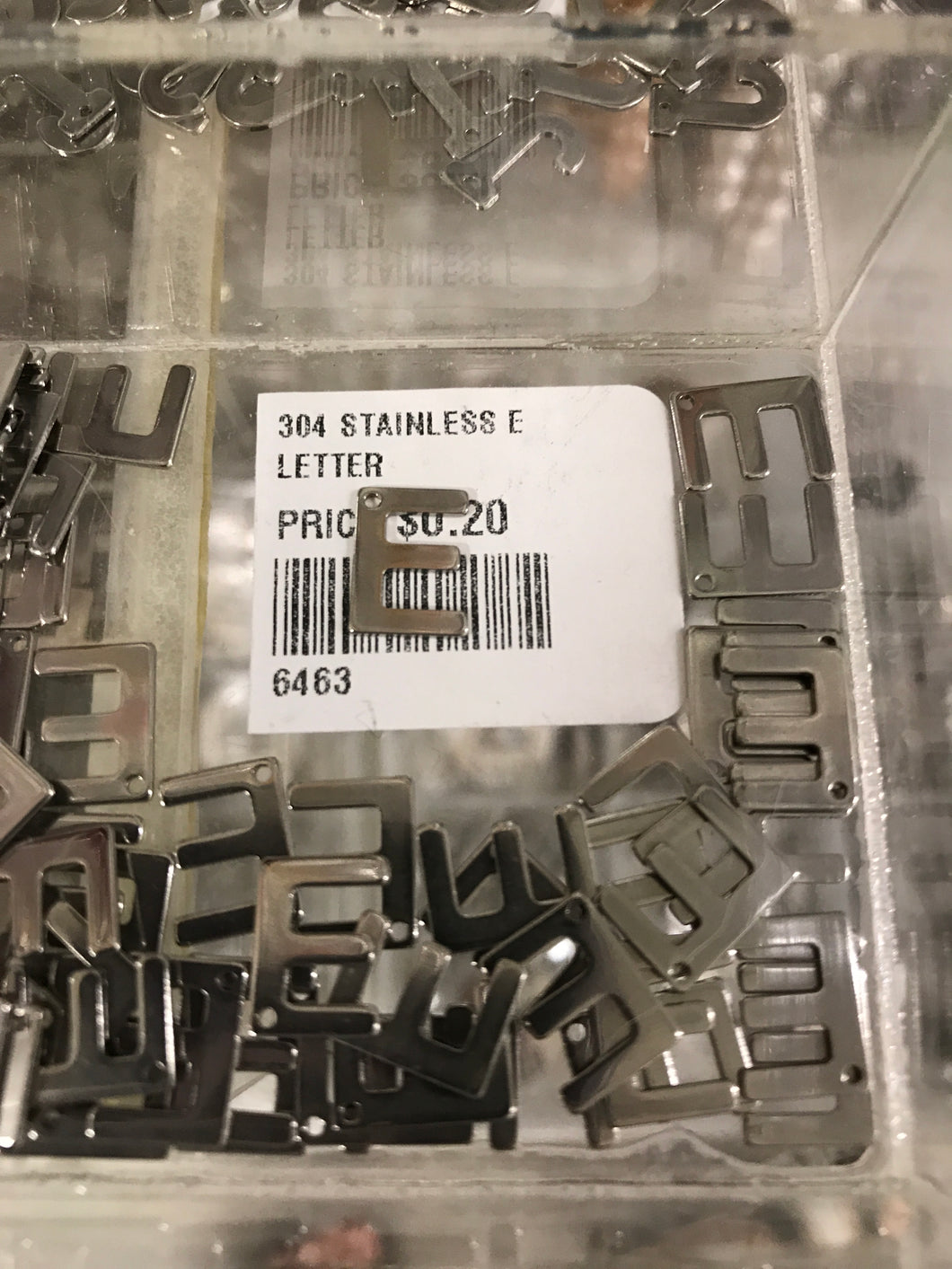 304 STAINLESS LETTER 'E'