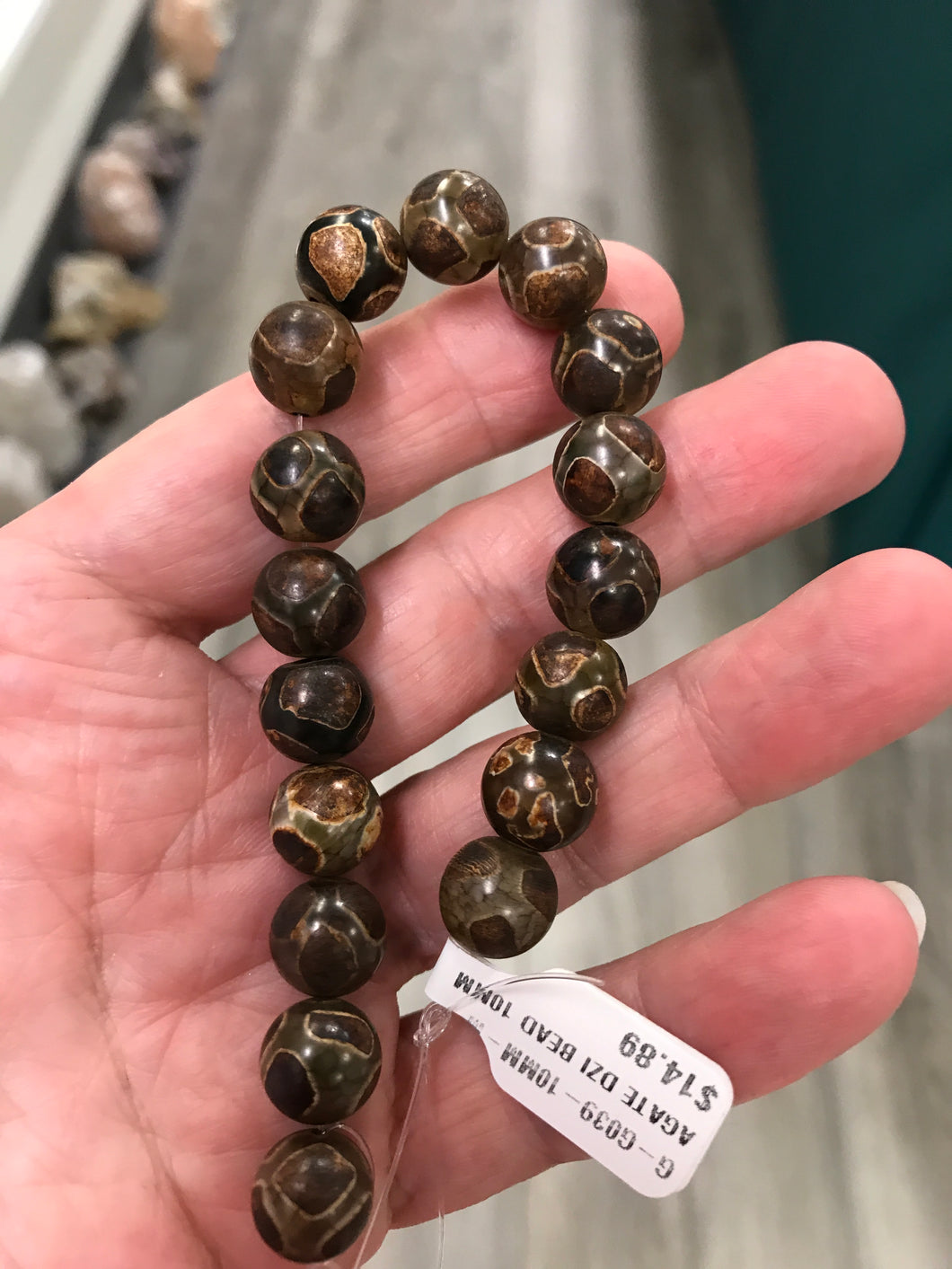AGATE DZI BEAD 10MM
