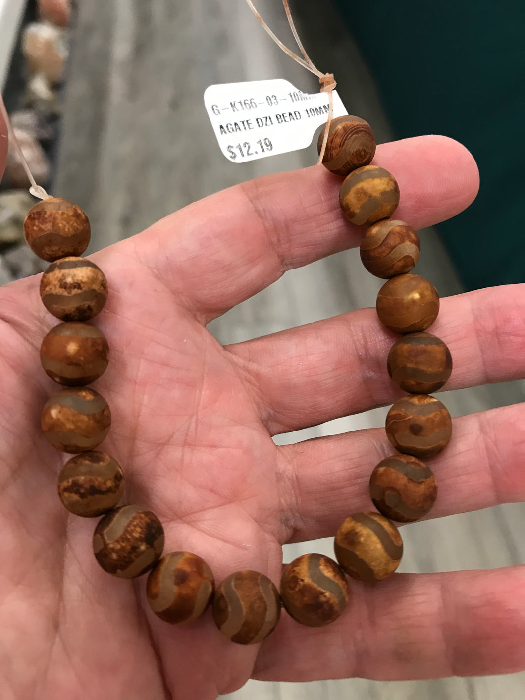 AGATE DZI BEAD 10MM