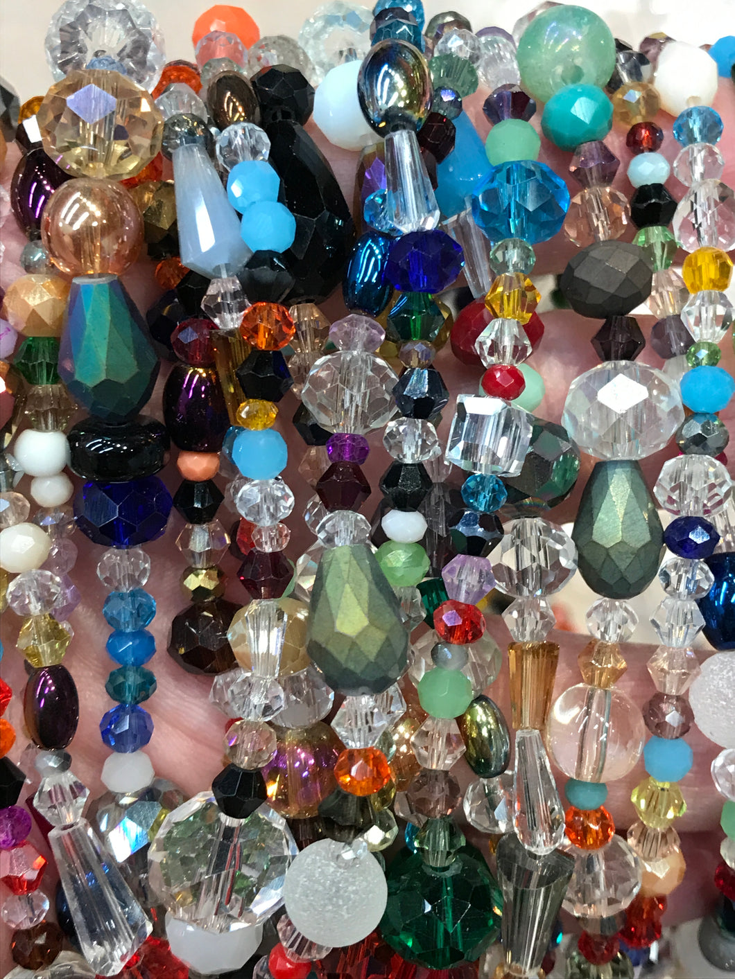 ELECTROPLATED GLASS MIXED BEADS