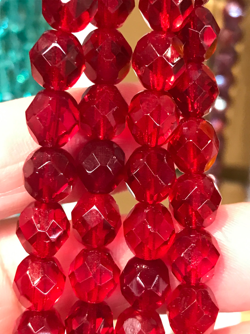 CZECH FIRE POLISHED CRYSTAL 8MM