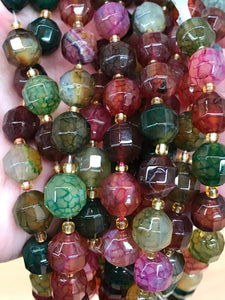 AGATE FACETED 10.5X9.5MM