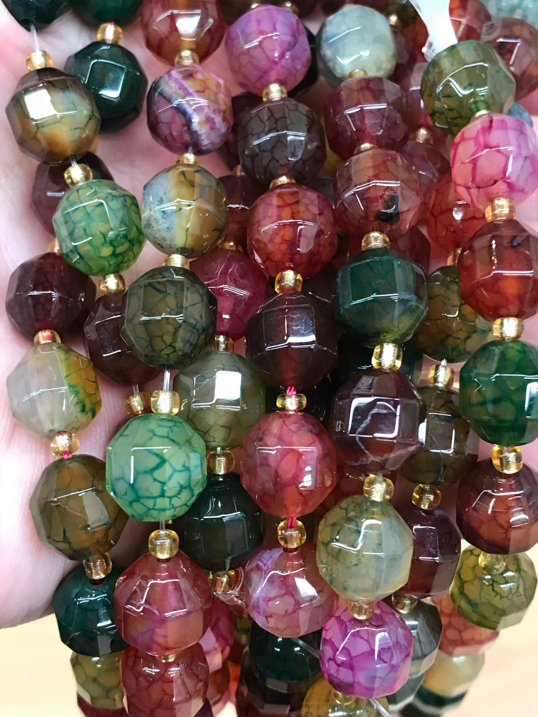 AGATE FACETED 10.5X9.5MM