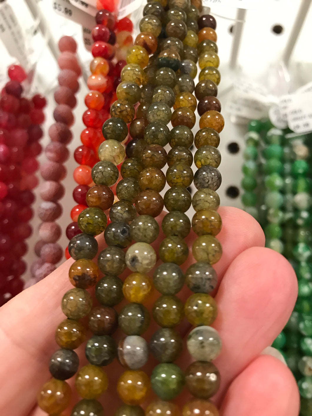 DRAGON VEINS AGATE 6MM
