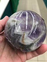 Load image into Gallery viewer, AMETHYST CHEVRON SPHERE
