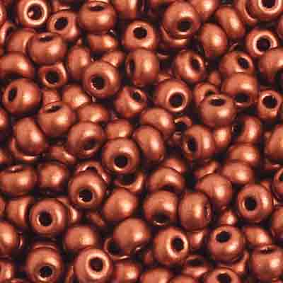 CZECH SEED BEAD 6/0 METALLIC COPPER